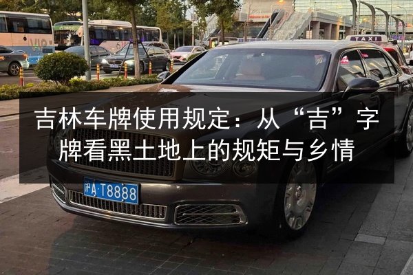 吉林车牌使用规定:从“吉”字牌看黑土地上的规矩与乡情 第2张 吉林车牌使用规定:从“吉”字牌看黑土地上的规矩与乡情 第2张