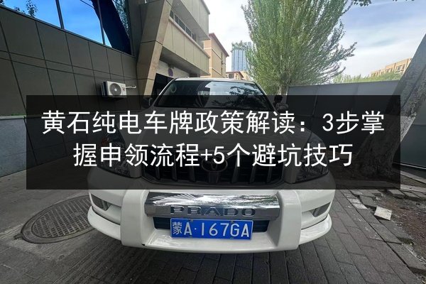 黄石纯电车牌政策解读:3步掌握申领流程+5个避坑技巧 第2张 黄石纯电车牌政策解读:3步掌握申领流程+5个避坑技巧 第2张