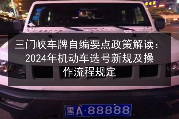 三门峡车牌自编要点政策解读：2024年机动车选号新规及操作流程规定 第2张