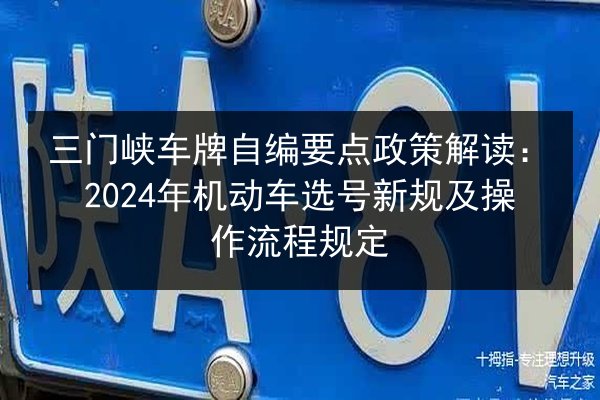 三门峡车牌自编要点政策解读：2024年机动车选号新规及操作流程规定 第3张