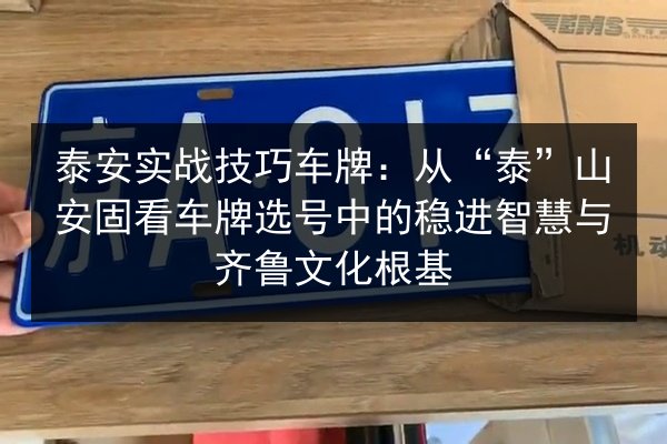 泰安实战技巧车牌：从“泰”山安固看车牌选号中的稳进智慧与齐鲁文化根基 第2张