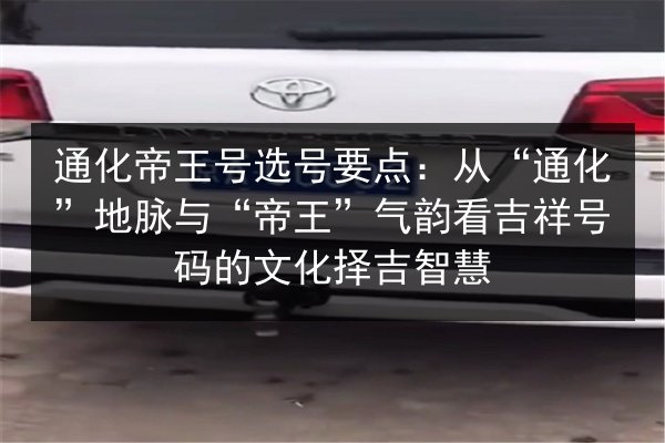 通化帝王号选号要点：从“通化”地脉与“帝王”气韵看吉祥号码的文化择吉智慧 第2张