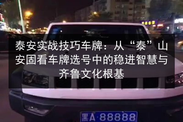泰安实战技巧车牌：从“泰”山安固看车牌选号中的稳进智慧与齐鲁文化根基 第3张