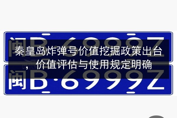 秦皇岛炸弹号价值挖掘政策出台,价值评估与使用规定明确 第2张 秦皇岛炸弹号价值挖掘政策出台,价值评估与使用规定明确 第2张