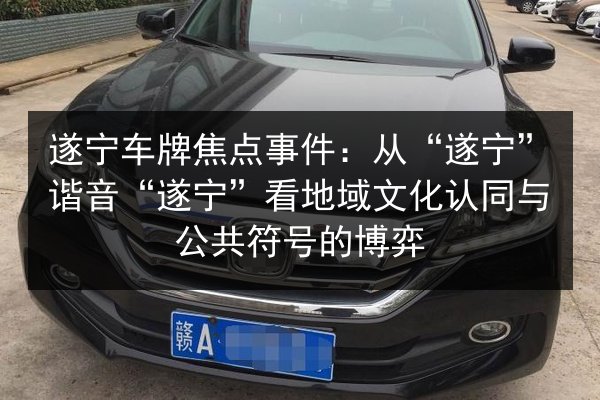 遂宁车牌焦点事件：从“遂宁”谐音“遂宁”看地域文化认同与公共符号的博弈