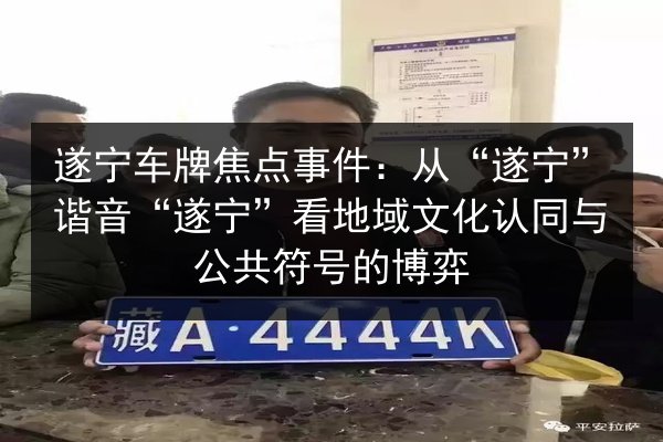 遂宁车牌焦点事件:从“遂宁”谐音“遂宁”看地域文化认同与公共符号的博弈 第2张 遂宁车牌焦点事件:从“遂宁”谐音“遂宁”看地域文化认同与公共符号的博弈 第2张