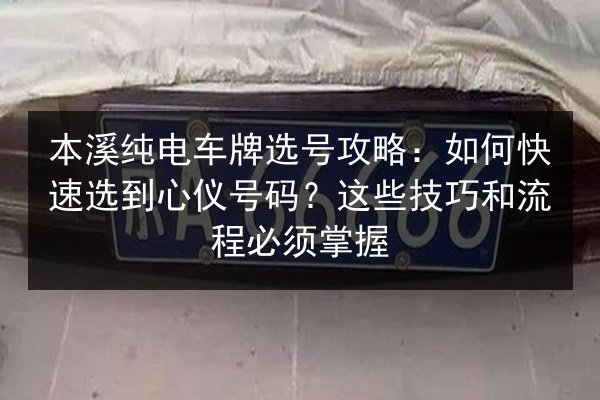 本溪纯电车牌选号攻略:如何快速选到心仪号码?这些技巧和流程必须掌握 第2张 本溪纯电车牌选号攻略:如何快速选到心仪号码?这些技巧和流程必须掌握 第2张