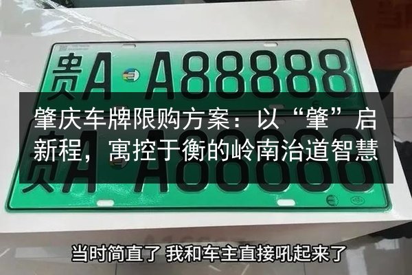 肇庆车牌限购方案:以“肇”启新程,寓控于衡的岭南治道智慧 第2张 肇庆车牌限购方案:以“肇”启新程,寓控于衡的岭南治道智慧 第2张