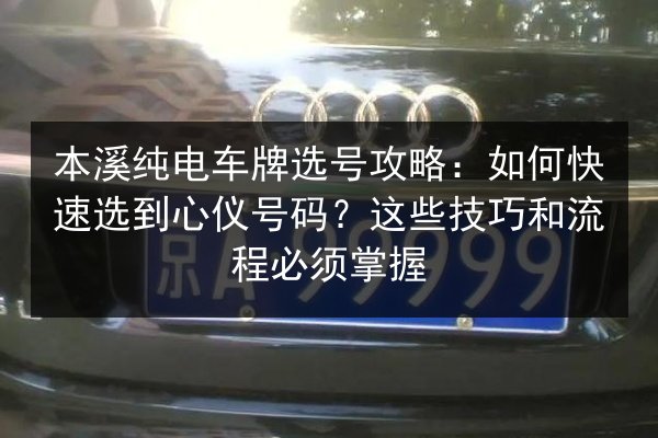 本溪纯电车牌选号攻略:如何快速选到心仪号码?这些技巧和流程必须掌握 第3张 本溪纯电车牌选号攻略:如何快速选到心仪号码?这些技巧和流程必须掌握 第3张