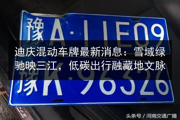 迪庆混动车牌最新消息：雪域绿驰映三江，低碳出行融藏地文脉