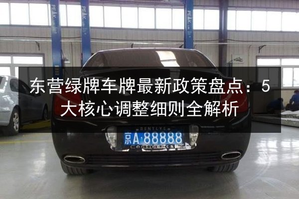 东营绿牌车牌最新政策盘点：5大核心调整细则全解析 第3张