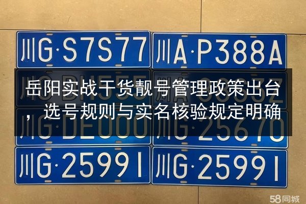 岳阳实战干货靓号管理政策出台，选号规则与实名核验规定明确 第2张
