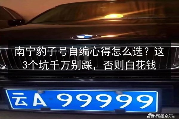 南宁豹子号自编心得怎么选？这3个坑千万别踩，否则白花钱 第3张