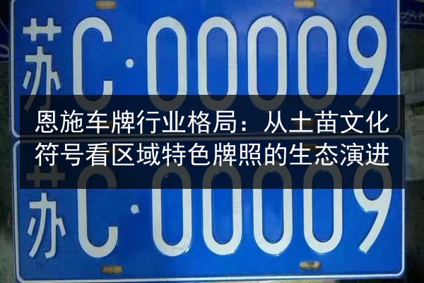 恩施车牌行业格局:从土苗文化符号看区域特色牌照的生态演进 第2张 恩施车牌行业格局:从土苗文化符号看区域特色牌照的生态演进 第2张
