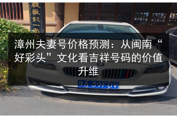 漳州夫妻号价格预测：从闽南“好彩头”文化看吉祥号码的价值升维