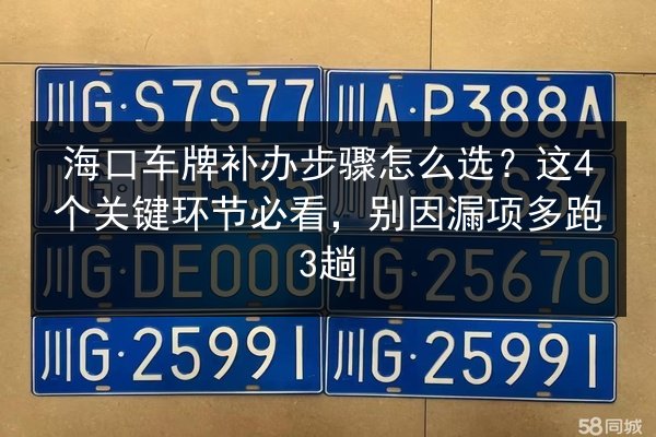 海口车牌补办步骤怎么选?这4个关键环节必看,别因漏项多跑3趟 第2张 海口车牌补办步骤怎么选?这4个关键环节必看,别因漏项多跑3趟 第2张