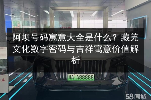 阿坝号码寓意大全是什么？藏羌文化数字密码与吉祥寓意价值解析 第3张