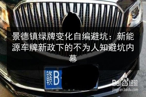 景德镇绿牌变化自编避坑：新能源车牌新政下的不为人知避坑内幕