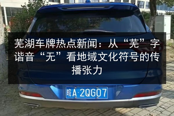 芜湖车牌热点新闻：从“芜”字谐音“无”看地域文化符号的传播张力 第2张