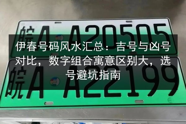 伊春号码风水汇总:吉号与凶号对比,数字组合寓意区别大,选号避坑指南 第1张 伊春号码风水汇总:吉号与凶号对比,数字组合寓意区别大,选号避坑指南 第1张