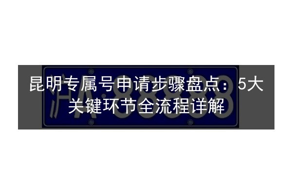 昆明专属号申请步骤盘点:5大关键环节全流程详解 第2张 昆明专属号申请步骤盘点:5大关键环节全流程详解 第2张