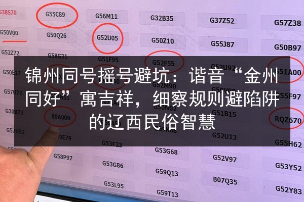 锦州同号摇号避坑：谐音“金州同好”寓吉祥，细察规则避陷阱的辽西民俗智慧 第2张