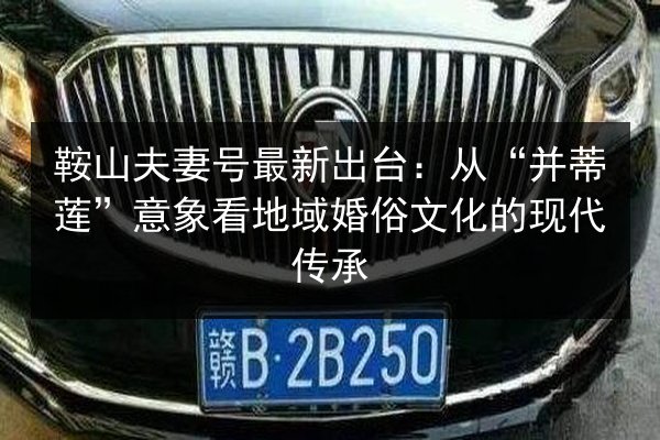 鞍山夫妻号最新出台：从“并蒂莲”意象看地域婚俗文化的现代传承