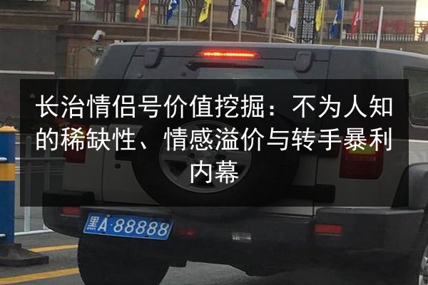长治情侣号价值挖掘:不为人知的稀缺性、情感溢价与转手暴利内幕 第3张 长治情侣号价值挖掘:不为人知的稀缺性、情感溢价与转手暴利内幕 第3张