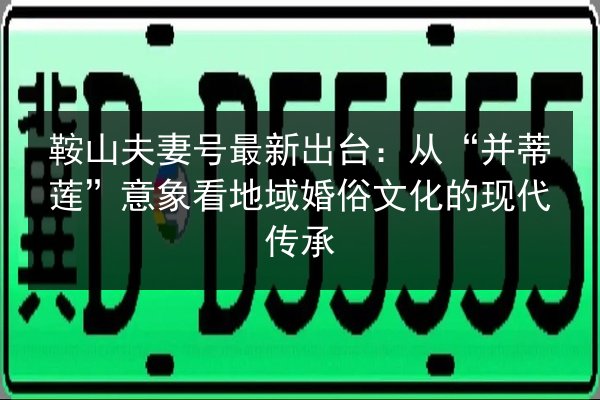 鞍山夫妻号最新出台:从“并蒂莲”意象看地域婚俗文化的现代传承 第2张 鞍山夫妻号最新出台:从“并蒂莲”意象看地域婚俗文化的现代传承 第2张