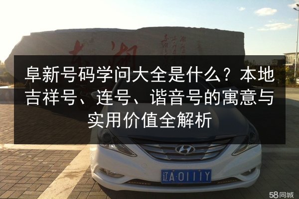 阜新号码学问大全是什么?本地吉祥号、连号、谐音号的寓意与实用价值全解析 第2张 阜新号码学问大全是什么?本地吉祥号、连号、谐音号的寓意与实用价值全解析 第2张
