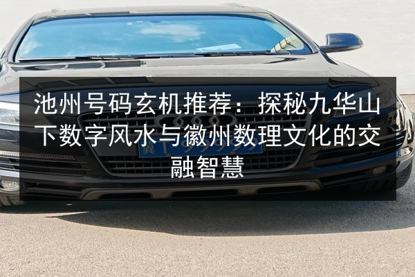 池州号码玄机推荐：探秘九华山下数字风水与徽州数理文化的交融智慧 第2张
