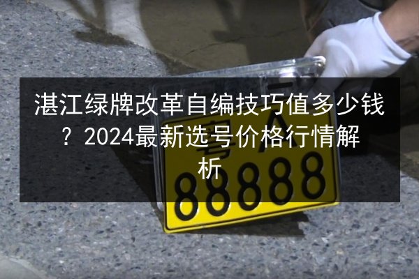 湛江绿牌改革自编技巧值多少钱？2024最新选号价格行情解析 第1张