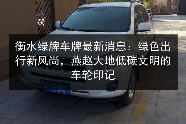 衡水绿牌车牌最新消息：绿色出行新风尚，燕赵大地低碳文明的车轮印记 第2张