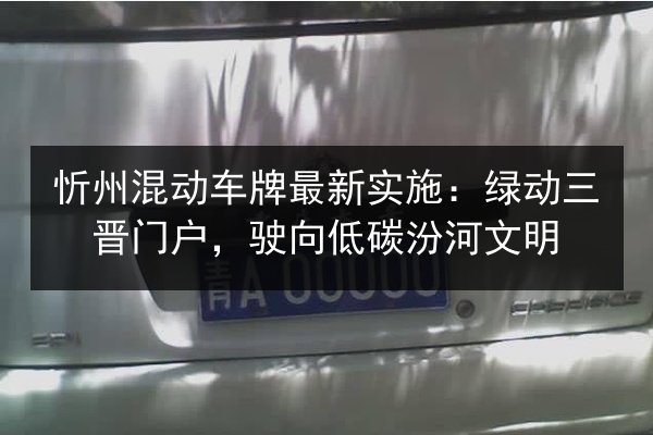 忻州混动车牌最新实施：绿动三晋门户，驶向低碳汾河文明 第3张