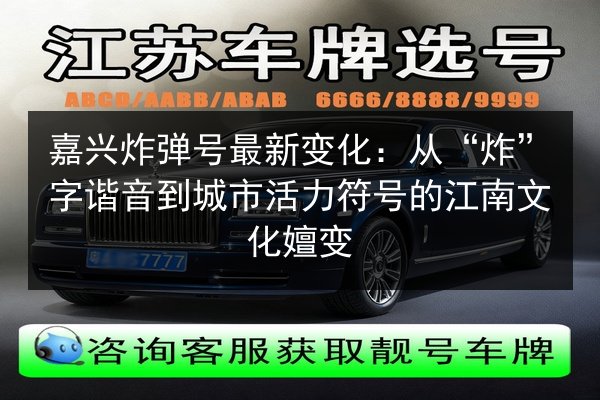 嘉兴炸弹号最新变化：从“炸”字谐音到城市活力符号的江南文化嬗变 第2张