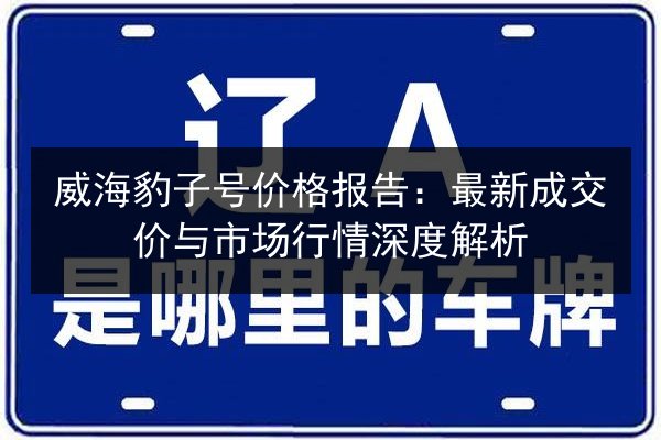 威海豹子号价格报告：最新成交价与市场行情深度解析 第3张