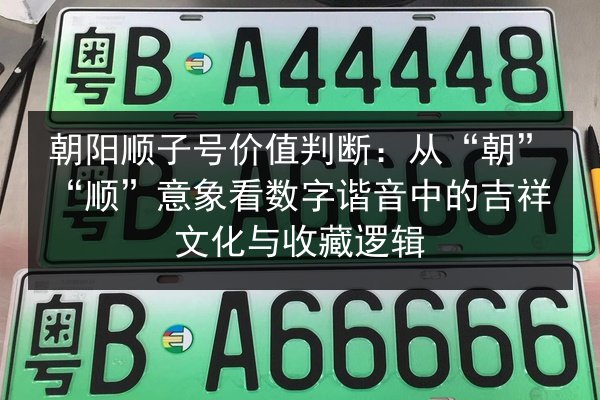 朝阳顺子号价值判断:从“朝”“顺”意象看数字谐音中的吉祥文化与收藏逻辑 第3张 朝阳顺子号价值判断:从“朝”“顺”意象看数字谐音中的吉祥文化与收藏逻辑 第3张