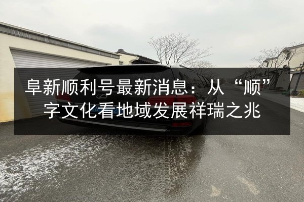 阜新顺利号最新消息:从“顺”字文化看地域发展祥瑞之兆 第2张 阜新顺利号最新消息:从“顺”字文化看地域发展祥瑞之兆 第2张