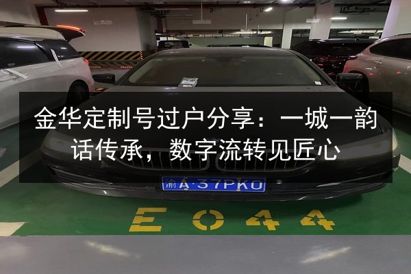 金华定制号过户分享:一城一韵话传承,数字流转见匠心 第3张 金华定制号过户分享:一城一韵话传承,数字流转见匠心 第3张