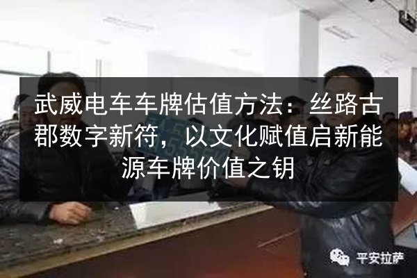 武威电车车牌估值方法:丝路古郡数字新符,以文化赋值启新能源车牌价值之钥 第3张 武威电车车牌估值方法:丝路古郡数字新符,以文化赋值启新能源车牌价值之钥 第3张
