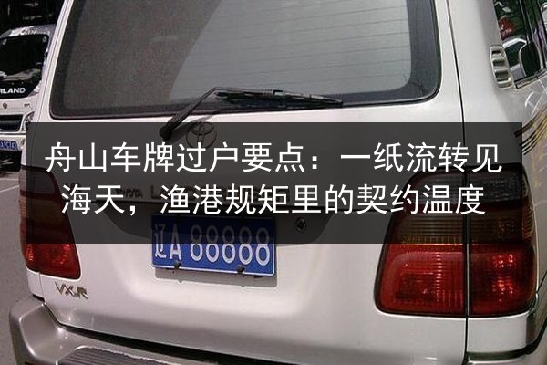 舟山车牌过户要点：一纸流转见海天，渔港规矩里的契约温度 第1张
