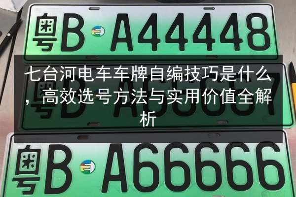 七台河电车车牌自编技巧是什么,高效选号方法与实用价值全解析 第2张 七台河电车车牌自编技巧是什么,高效选号方法与实用价值全解析 第2张
