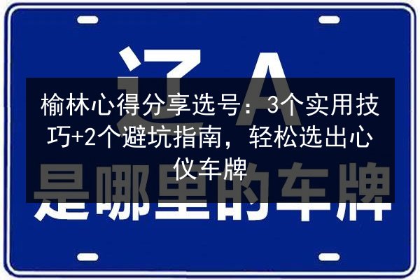榆林心得分享选号：3个实用技巧+2个避坑指南，轻松选出心仪车牌 第2张