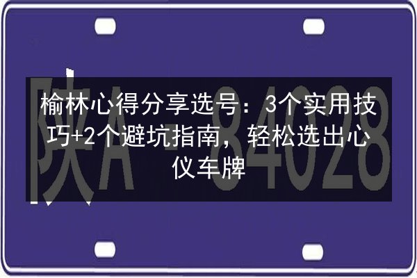 榆林心得分享选号：3个实用技巧+2个避坑指南，轻松选出心仪车牌 第3张
