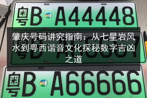 肇庆号码讲究指南：从七星岩风水到粤西谐音文化探秘数字吉凶之道