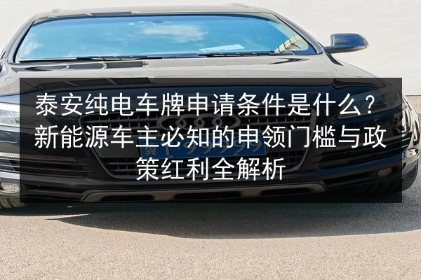 泰安纯电车牌申请条件是什么？新能源车主必知的申领门槛与政策红利全解析 第2张