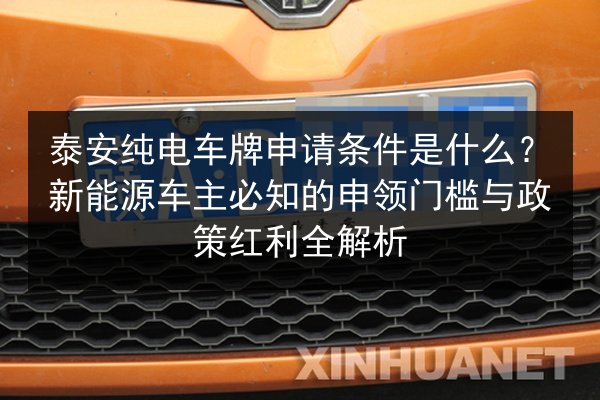 泰安纯电车牌申请条件是什么？新能源车主必知的申领门槛与政策红利全解析 第3张