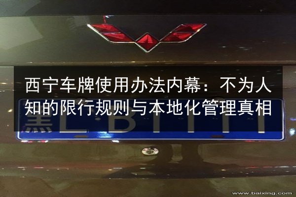 西宁车牌使用办法内幕：不为人知的限行规则与本地化管理真相
