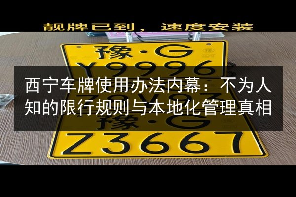 西宁车牌使用办法内幕:不为人知的限行规则与本地化管理真相 第2张 西宁车牌使用办法内幕:不为人知的限行规则与本地化管理真相 第2张