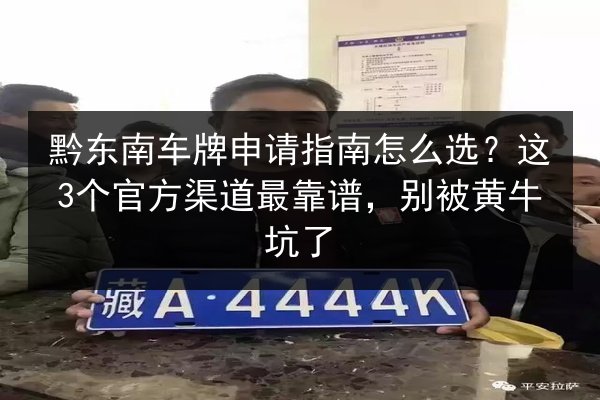 黔东南车牌申请指南怎么选？这3个官方渠道最靠谱，别被黄牛坑了 第2张